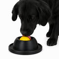 Brinquedo Interativo para Cães Bola Giratória Anti Ansiedade Dispenser Petisco Lambedor Comedouro Lento Pet - Preto e Amarelo