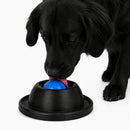Brinquedo Interativo para Cães Bola Giratória Anti Ansiedade Dispenser Petisco Lambedor Comedouro Lento Pet - Preto e Azul