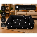Cama Retangular Acolchoada com Ossinho para Cães e Gatos