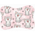Tapete para Comedouro Pet Antiderrapante Formato Ossinho 29cm x 43cm