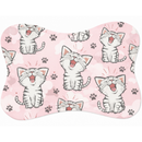 Tapete para Comedouro Pet Antiderrapante Formato Ossinho 29cm x 43cm