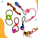 Kit 5 Cordas Sortidas Anti-Estresse para Cães