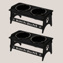 Comedouro elevado personalizado preto 2 unidades