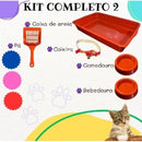 Kit Higiênico Completo para Gatos Com Caixa de Areia e Acessórios