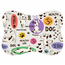 Tapete para Comedouro Pet Antiderrapante Formato Ossinho 29cm x 43cm
