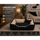 Cama Retangular Acolchoada com Ossinho para Cães e Gatos