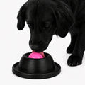 Brinquedo Interativo para Cães Bola Giratória Anti Ansiedade Dispenser Petisco Lambedor Comedouro Lento Pet - Preto e Rosa