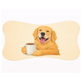 Tapete para Comedouro Pet Antiderrapante Formato Ossinho 29cm x 43cm