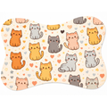 Tapete para Comedouro Pet Antiderrapante Formato Ossinho 29cm x 43cm