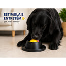 Brinquedo Interativo para Cães Bola Giratória Anti Ansiedade Dispenser Petisco Lambedor Comedouro Lento Pet
