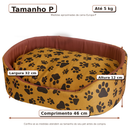 Cama Pet Cachorro Gato Pequeno Europa P Lavável com Zíper Fundo Impermeável Macia Espuma D23
