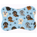 Tapete para Comedouro Pet Antiderrapante Formato Ossinho 29cm x 43cm