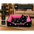 Cama Retangular Acolchoada com Ossinho para Cães e Gatos