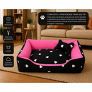 Cama Caminha Pet para Cachorro ou Gato Médio 60cm x 47cm Lavável com Fundo Impermeável + Ossinho