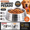 Comedouro de Alumínio Pesado para Cães Grandes 2300ml