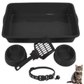 Kit Higiênico Caixa de Areia para Gatos - Preto