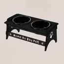 Comedouro elevado personalizado preto