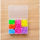 Caixa Organizadora com 600 Elásticos Coloridos para Penteado Pet