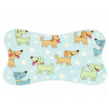 Tapete para Comedouro Pet Antiderrapante Formato Ossinho 29cm x 43cm