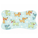 Tapete para Comedouro Pet Antiderrapante Formato Ossinho 29cm x 43cm