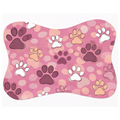 Tapete para Comedouro Pet Antiderrapante Formato Ossinho 29cm x 43cm