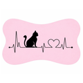 Tapete para Comedouro Pet Antiderrapante Formato Ossinho 29cm x 43cm