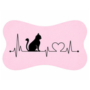 Tapete para Comedouro Pet Antiderrapante Formato Ossinho 29cm x 43cm