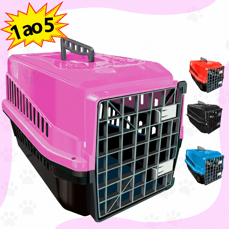 Caixa de transporte Transportadora Pet do 1 ao 5 Cachorro e Gato