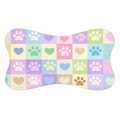 Tapete para Comedouro Pet Antiderrapante Formato Ossinho 29cm x 43cm