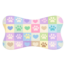 Tapete para Comedouro Pet Antiderrapante Formato Ossinho 29cm x 43cm