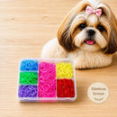 Caixa Organizadora com 600 Elásticos Coloridos para Penteado Pet