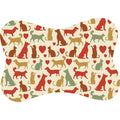 Tapete para Comedouro Pet Antiderrapante Formato Ossinho 29cm x 43cm