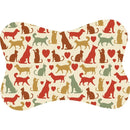 Tapete para Comedouro Pet Antiderrapante Formato Ossinho 29cm x 43cm