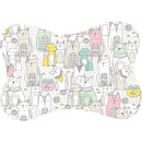 Tapete para Comedouro Pet Antiderrapante Formato Ossinho 29cm x 43cm