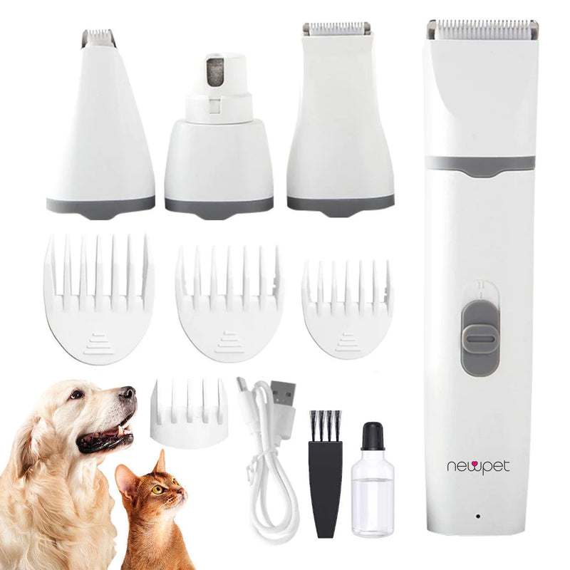Máquina de Tosa Elétrica Profissional Pet 4 em 1 Bivolt