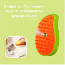 Escova a Vapor 3 em 1 Pet Removedor de Pelos para Cães e Gatos