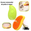Escova a Vapor 3 em 1 Pet Removedor de Pelos para Cães e Gatos
