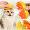 Escova a Vapor 3 em 1 Pet Removedor de Pelos para Cães e Gatos