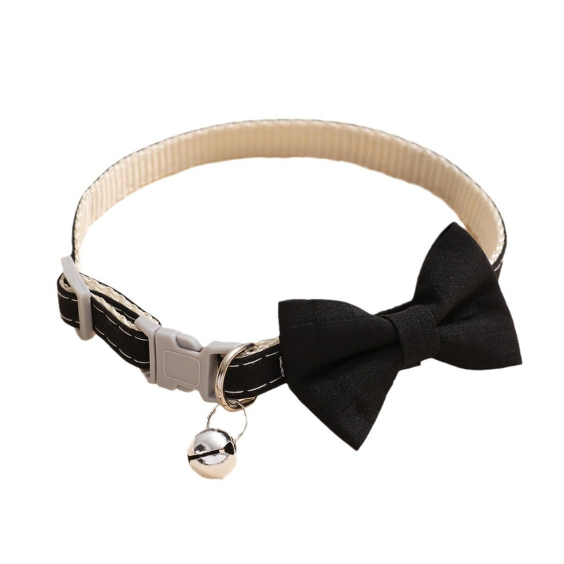 Coleira De Sino De Arco Xadrez Para Gatos , Cães , Ajustável , Anti-Perda , Pequenos Acessórios Animais De Estimação
