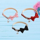 Coleira De Sino De Arco Xadrez Para Gatos , Cães , Ajustável , Anti-Perda , Pequenos Acessórios Animais De Estimação